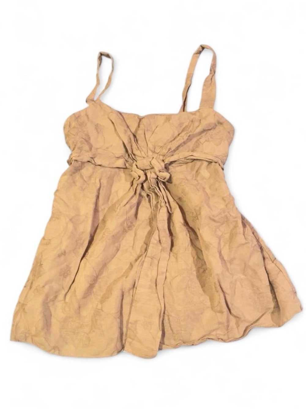 Sleeveless Babydoll Top in Tan